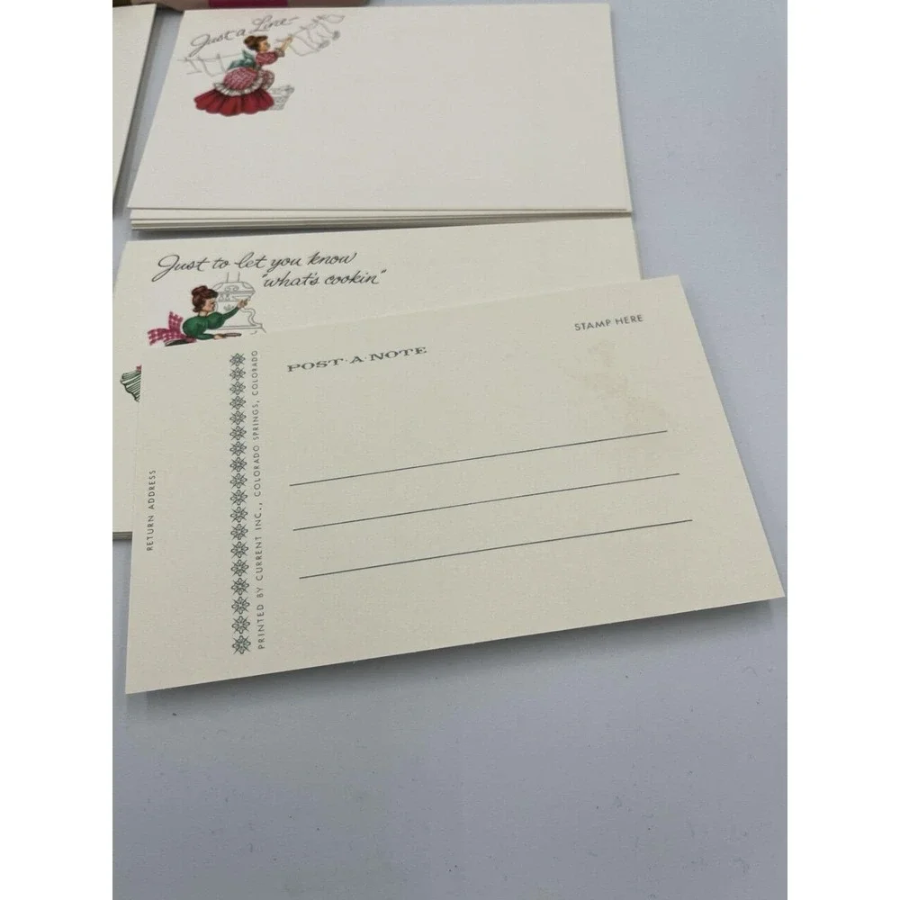 Vintage Postcards Post-A-Note In Box By Current Inc USA 37 Cards Retro Graphics
